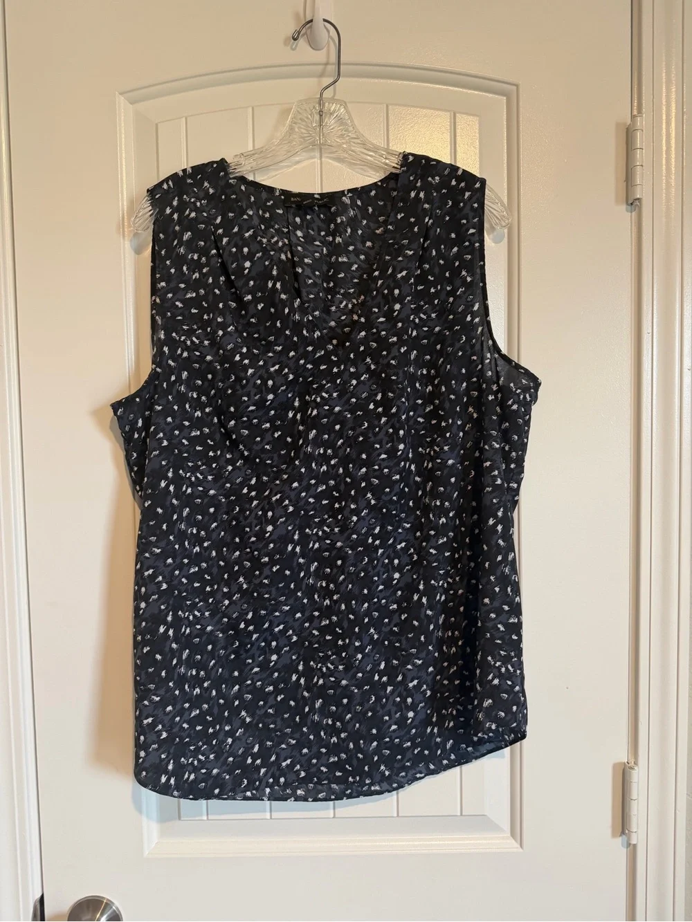 Banana Republic Navy Blue Printed Sleeveless Camisole